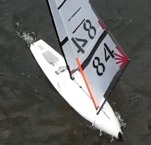 Testing racing D4 IOM yacht